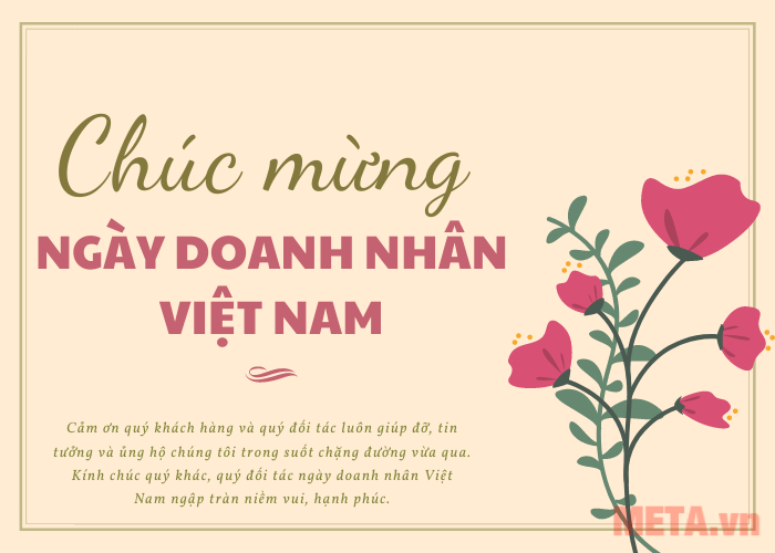 Thiệp ngày Doanh nhân Việt Nam đẹp