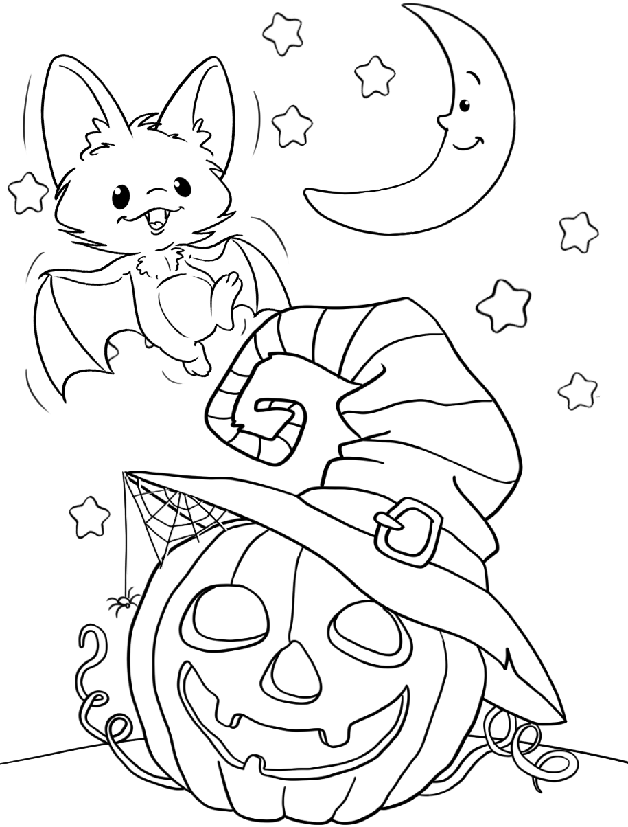 Tranh tô màu Halloween, hình Halloween tô màu cho bé đẹp nhất