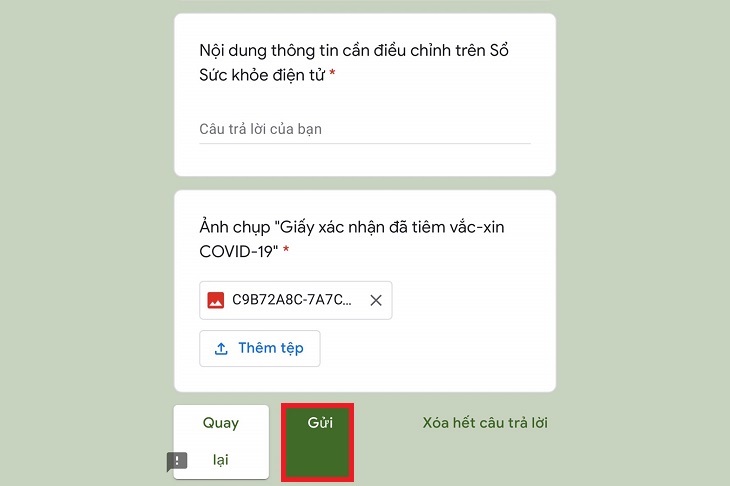 Cách điều chỉnh thông tin tiêm vaccine Covid-19 trên Sổ sức khỏe điện tử