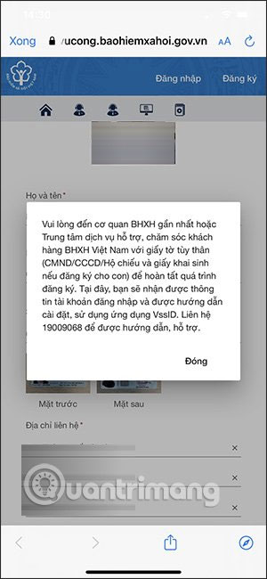 Cách đăng ký VssID trên điện thoại