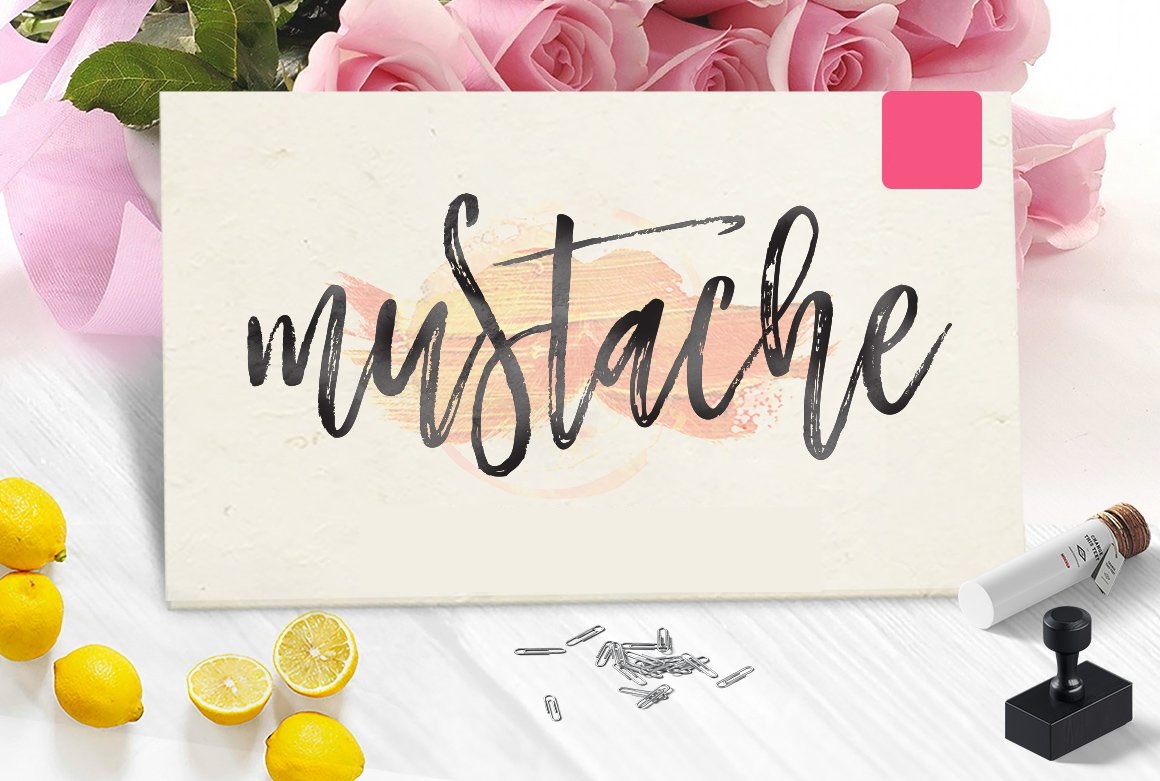 Mustache brush script font (Envato Elements)