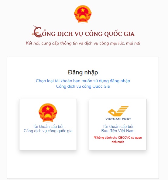 Cách đăng nhập CDVC Quốc gia