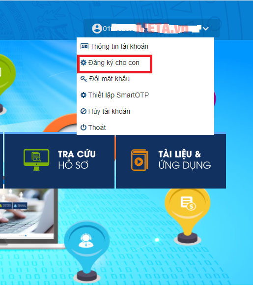 Cách đăng ký VssID cho con