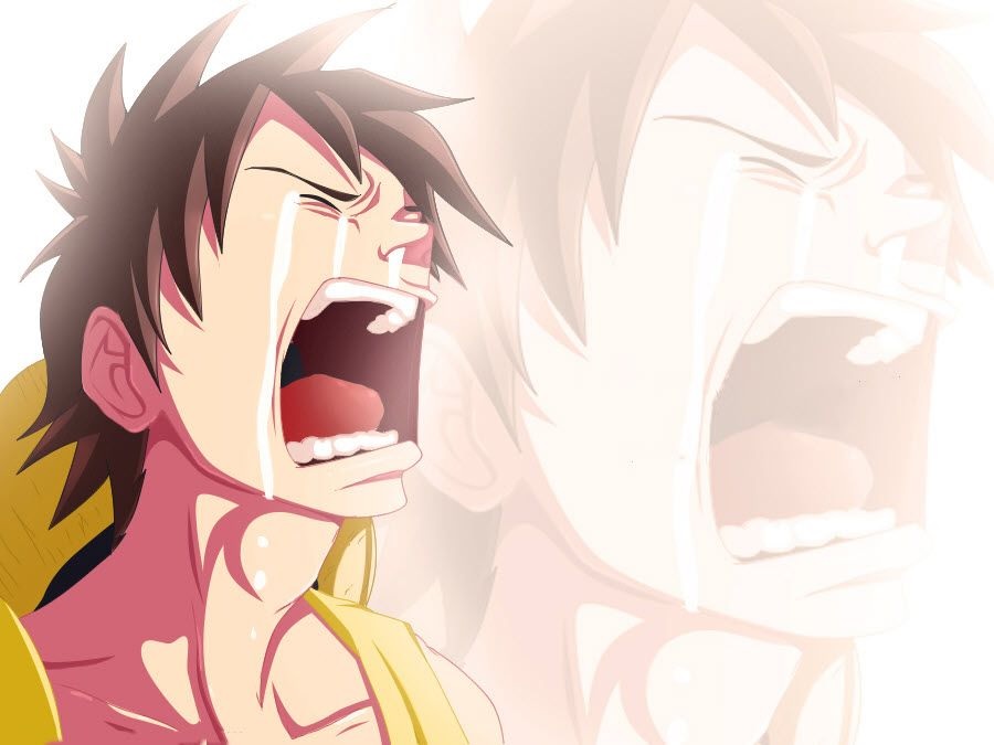 Hình ảnh buồn của Luffy