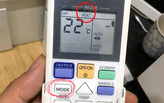 Cách bật điều hòa mùa đông
