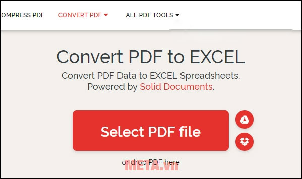 Cách chuyển file PDF sang Excel