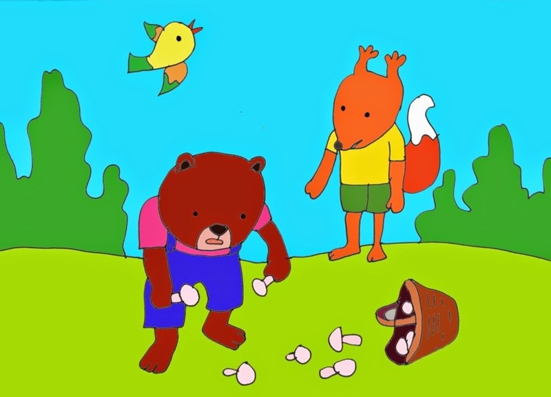 Bài học đầu tiên của gấu con