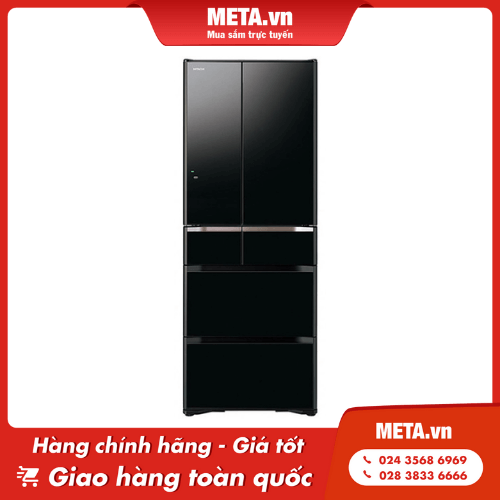Tủ lạnh Hitachi G520GV(XK) Inverter 6 cửa (536 lít, màu đen)