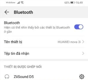 Bật bluetooth trên điện thoại thông minh