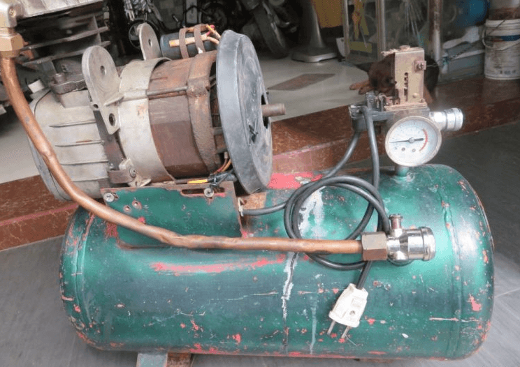 Máy nén khí cũ đã được thay thế linh kiện không đảm bảo chất lượng