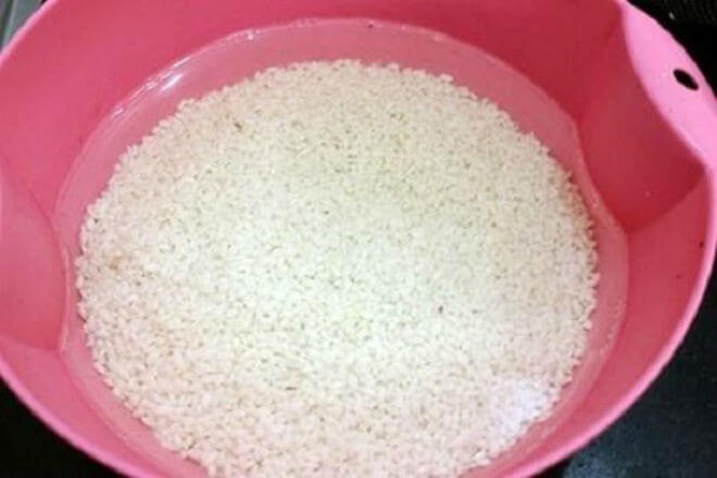 Nên ngâm gạo từ 7-8 tiếng