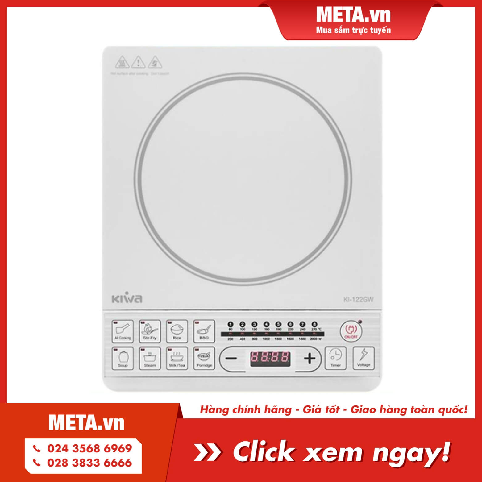 Mua ngay bếp từ đơn Kiwa KI-122GW
