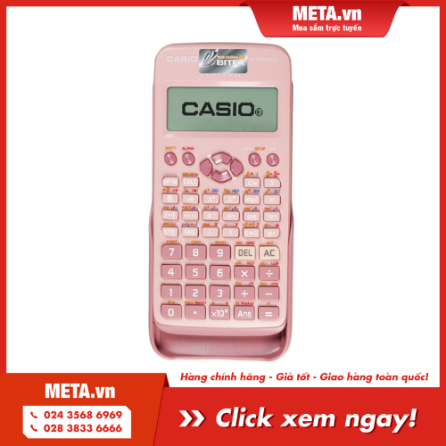 Máy tính Casio 580VNX màu hồng 