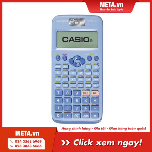 Máy tính Casio 580VNX màu xanh