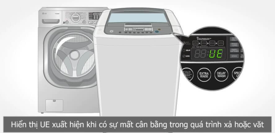 Mã lỗi UE máy giặt LG đến từ đâu? 