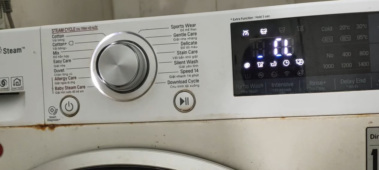 Máy giặt cửa trước LG báo lỗi CL