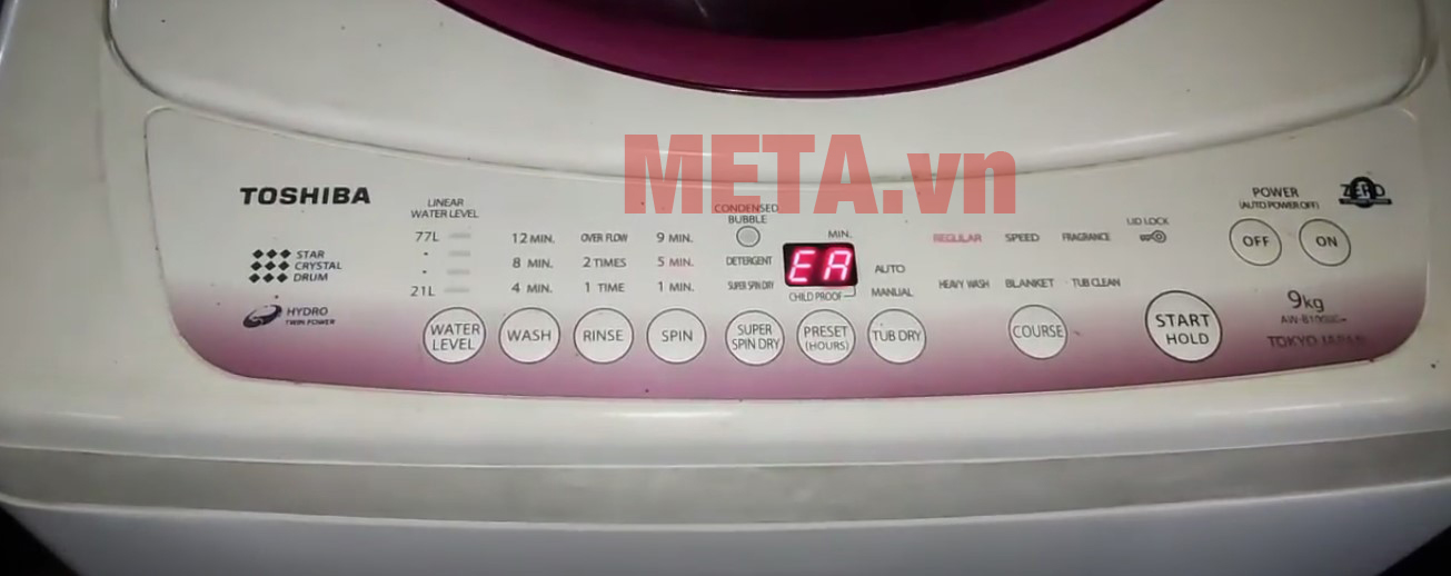 Lỗi EA trên máy giặt Toshiba