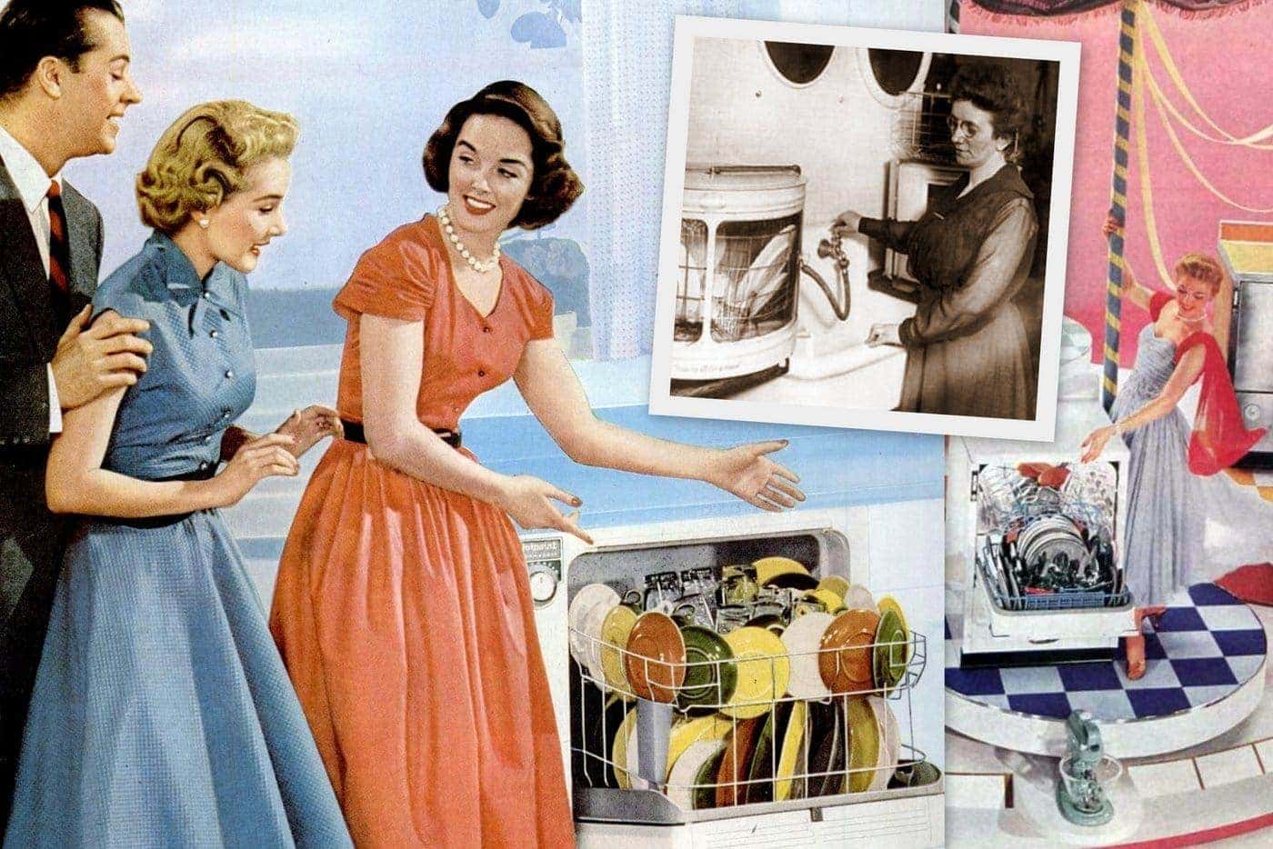 Những chiếc máy rửa bát hiện đại được sử dụng rộng rãi từ những năm 50 của thế kỷ 20