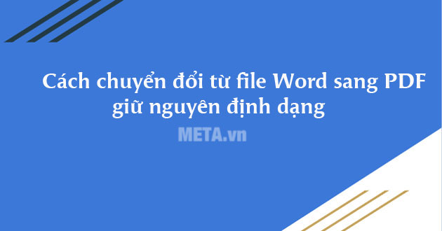 Cách chuyển đổi tệp Word sang PDF