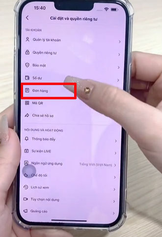 Cách hủy đơn hàng trên TikTok
