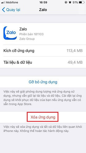 Sửa Zalo không gọi được