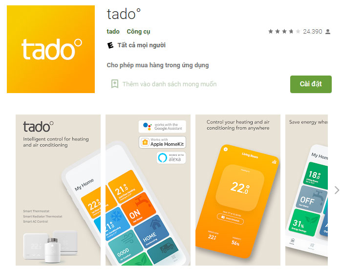 Tado ° (Làm mát bằng Tado)