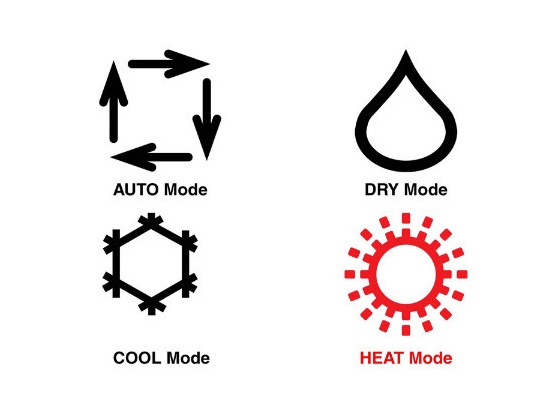 Các biểu tượng cho tình trạng chính của máy điều hòa không khí