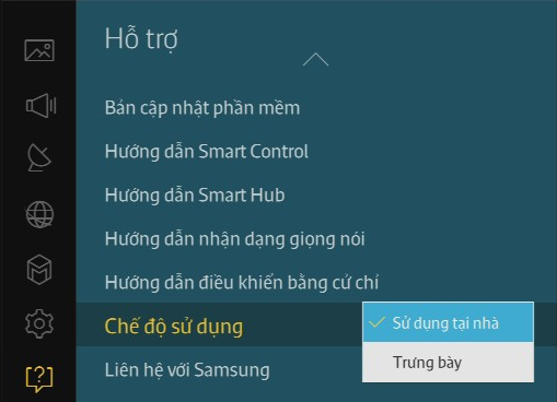 Tắt chế độ demo trên Samsung TV