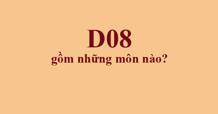 Tìm xem D08 gồm những môn nào