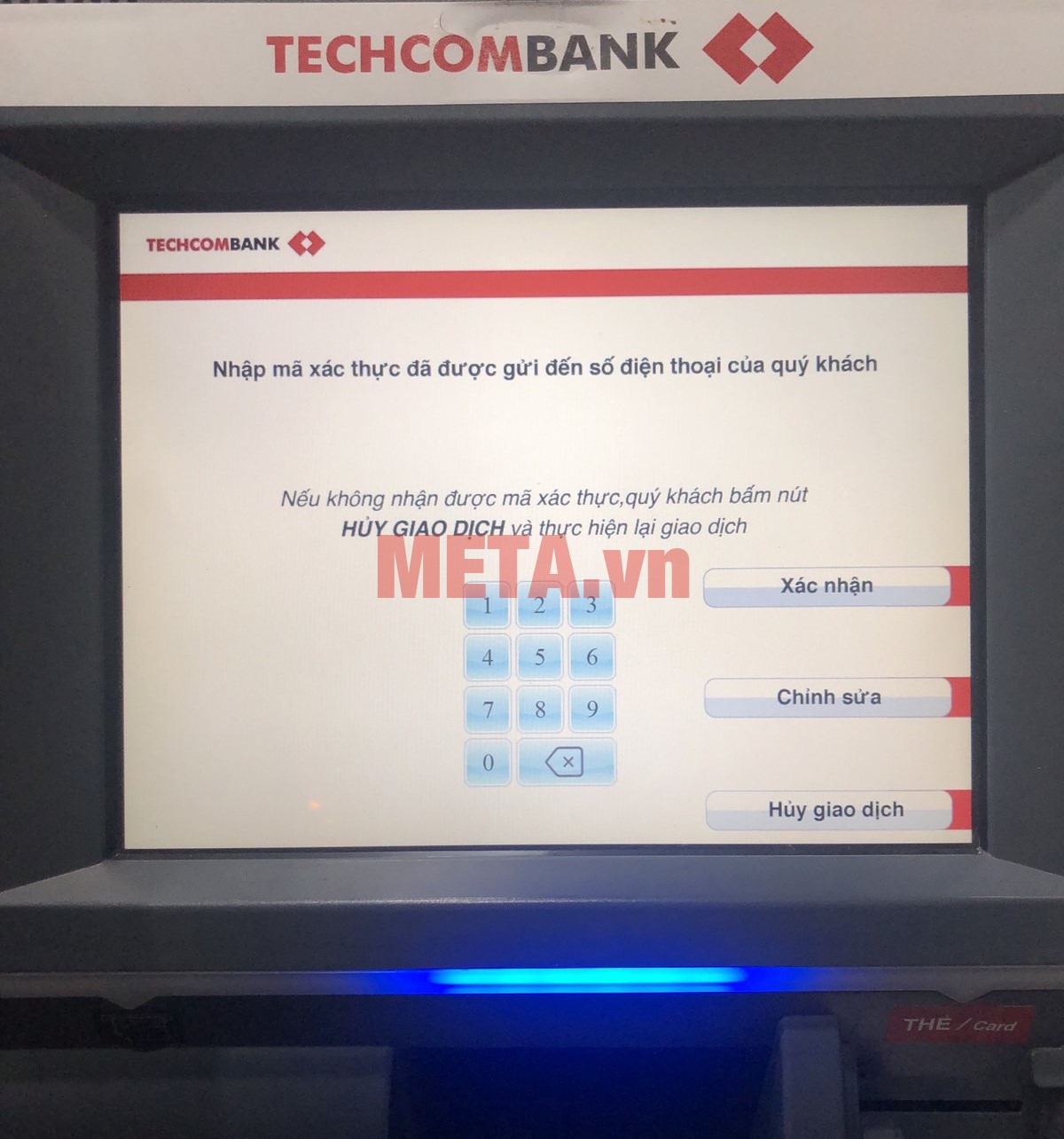 Rút tiền không cần thẻ Techcombank