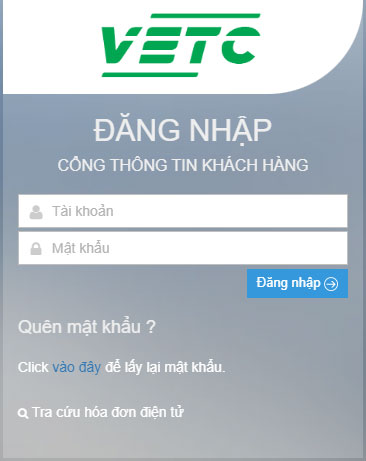 Cách kiểm tra VETC.