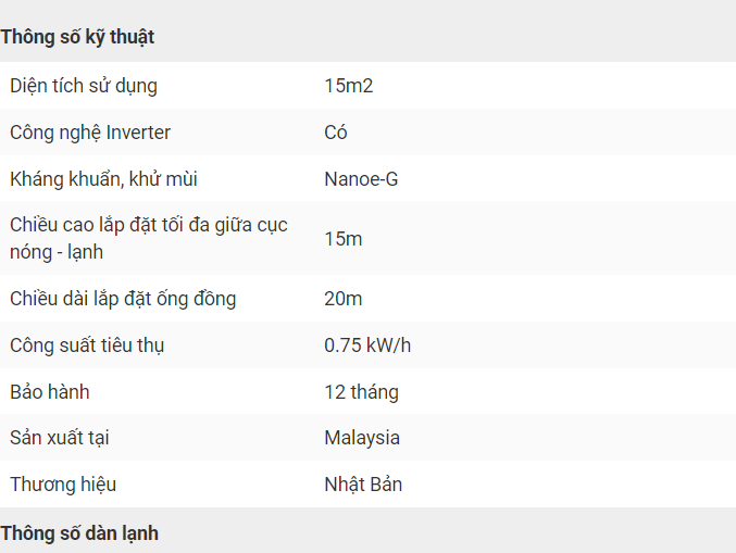 Phân biệt điều hòa Panasonic thật và giả qua thông số kỹ thuật