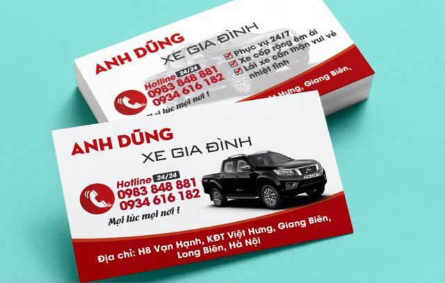 Mẫu danh thiếp taxi gia đình 1