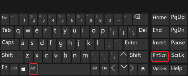 Phím tắt để chụp màn hình máy tính xách tay bằng Alt + PrtScr