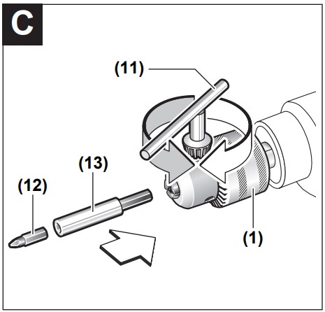 Cách thay thế dụng cụ máy khoan vặn vít GSB 550