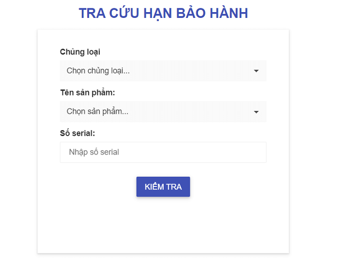 Xem thời gian bảo hành tivi Sony trên website