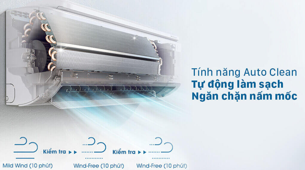 Công nghệ điều hòa không khí Samsung Auto Cleaning tự động làm sạch thiết bị