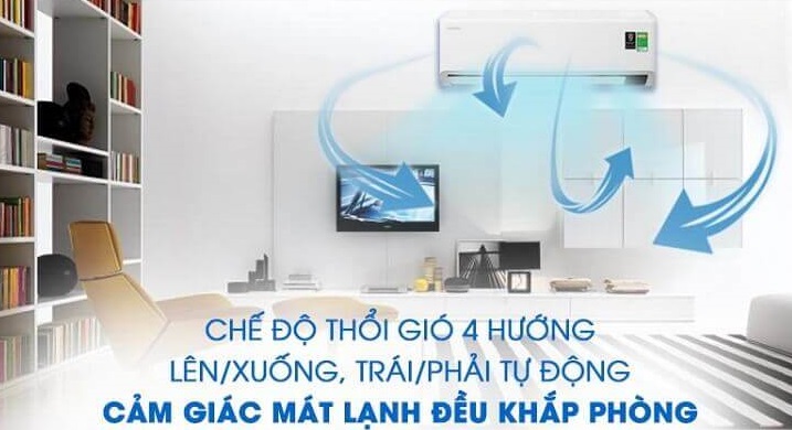 Công nghệ điều hòa Samsung 4 Chiều Swing - Cánh đảo gió 4 chiều