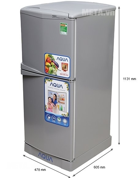 Tủ lạnh 110 lít AQUA AQR-125AN với thiết kế sang trọng.