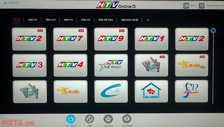 Giao diện HTV Online 