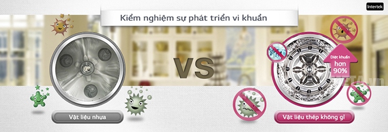 Lồng giặt bằng nhựa và lồng giặt bằng hợp kim không gỉ Lồng giặt bằng nhựa và lồng giặt bằng hợp kim không gỉ