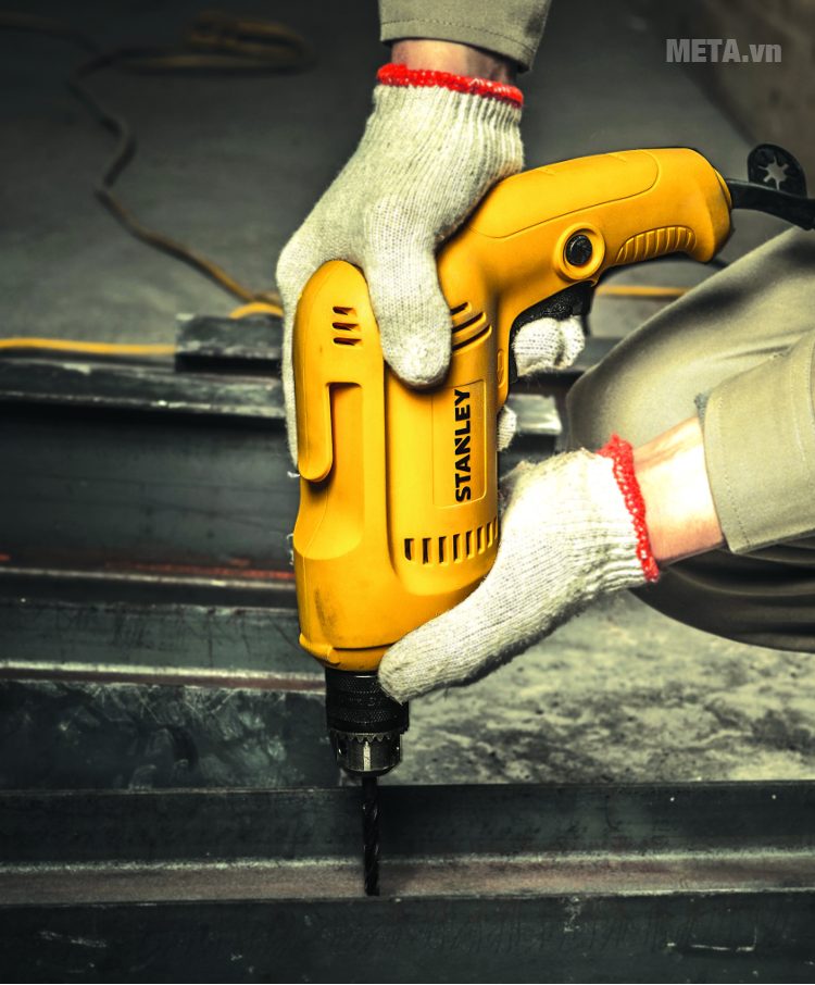 Stanley STDR5510 giúp khoan sắt, khoan thép với đường kính là 10mm Stanley STDR5510