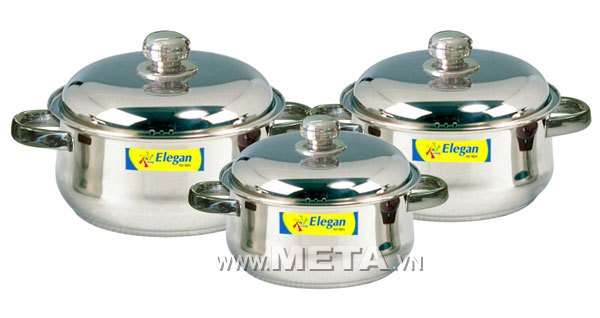 Bộ nồi inox Happy Cook EL-06IC Bộ nồi inox Happy Cook EL-06IC