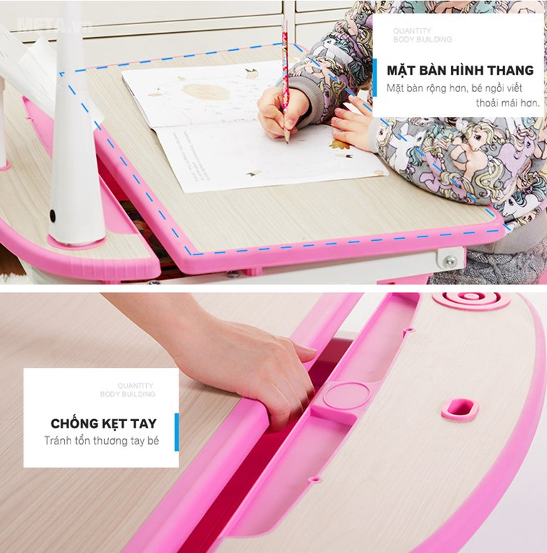 Bàn học sinh Best Desk có khả năng chống kẹp tay, an toàn cho bé Bàn học sinh Best Desk có khả năng chống kẹp tay, an toàn cho bé