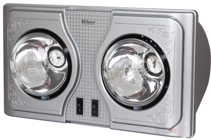 Đèn sưởi nhà tắm Hans 2 bóng H2B Đèn sưởi nhà tắm Hans 2 bóng H2B
