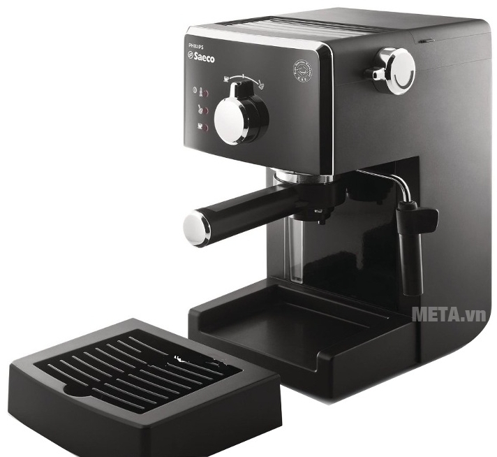 Máy pha cà phê Saeco Poemia Focus HD8423 (HD 8323) thiết kế ngăn chứa nước thải tháo rời. Máy pha cà phê Saeco Poemia Focus HD8423 thiết kế ngăn chứa nước thải tháo rời.