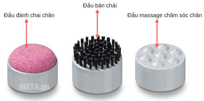 3 đầu massage đi kèm với bồn massage chân Beurer FB-50 3 đầu massage đi kèm với bồn massage chân Beurer FB-50